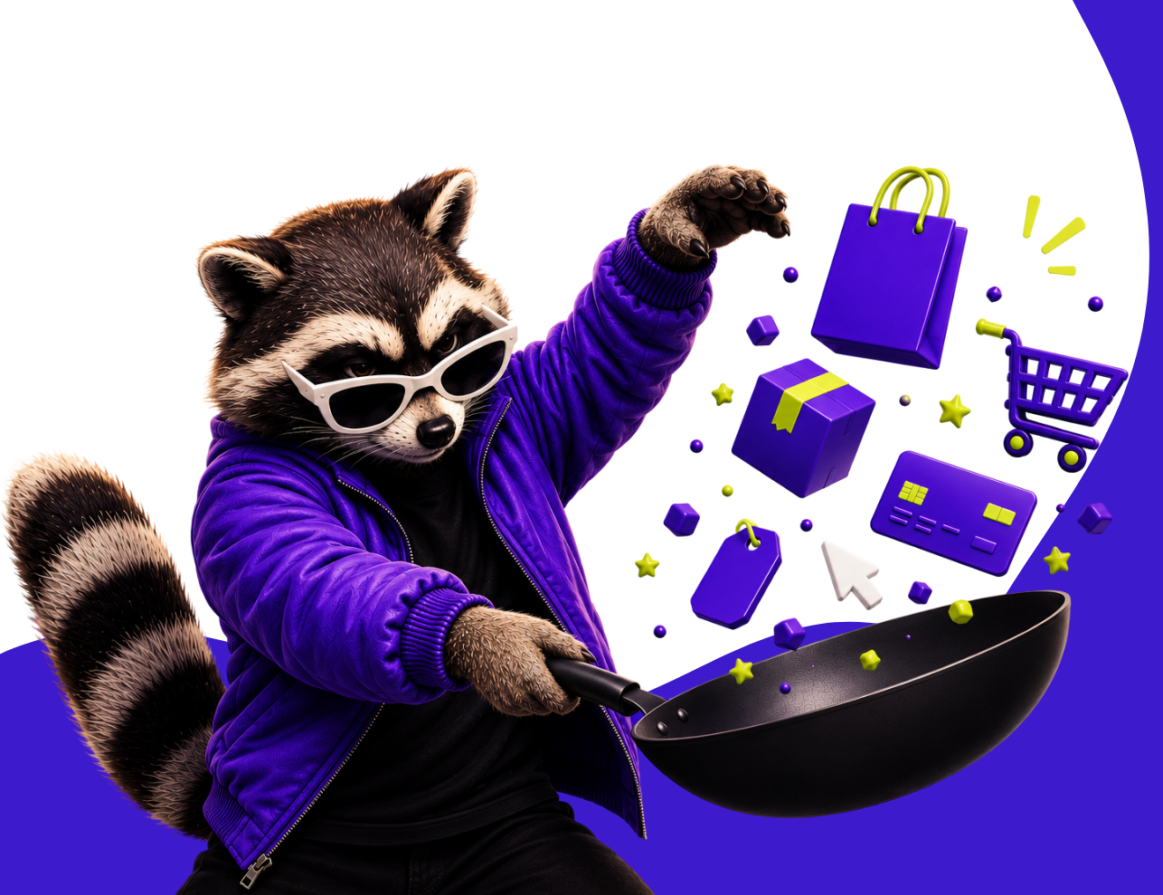 Raccoon mascot